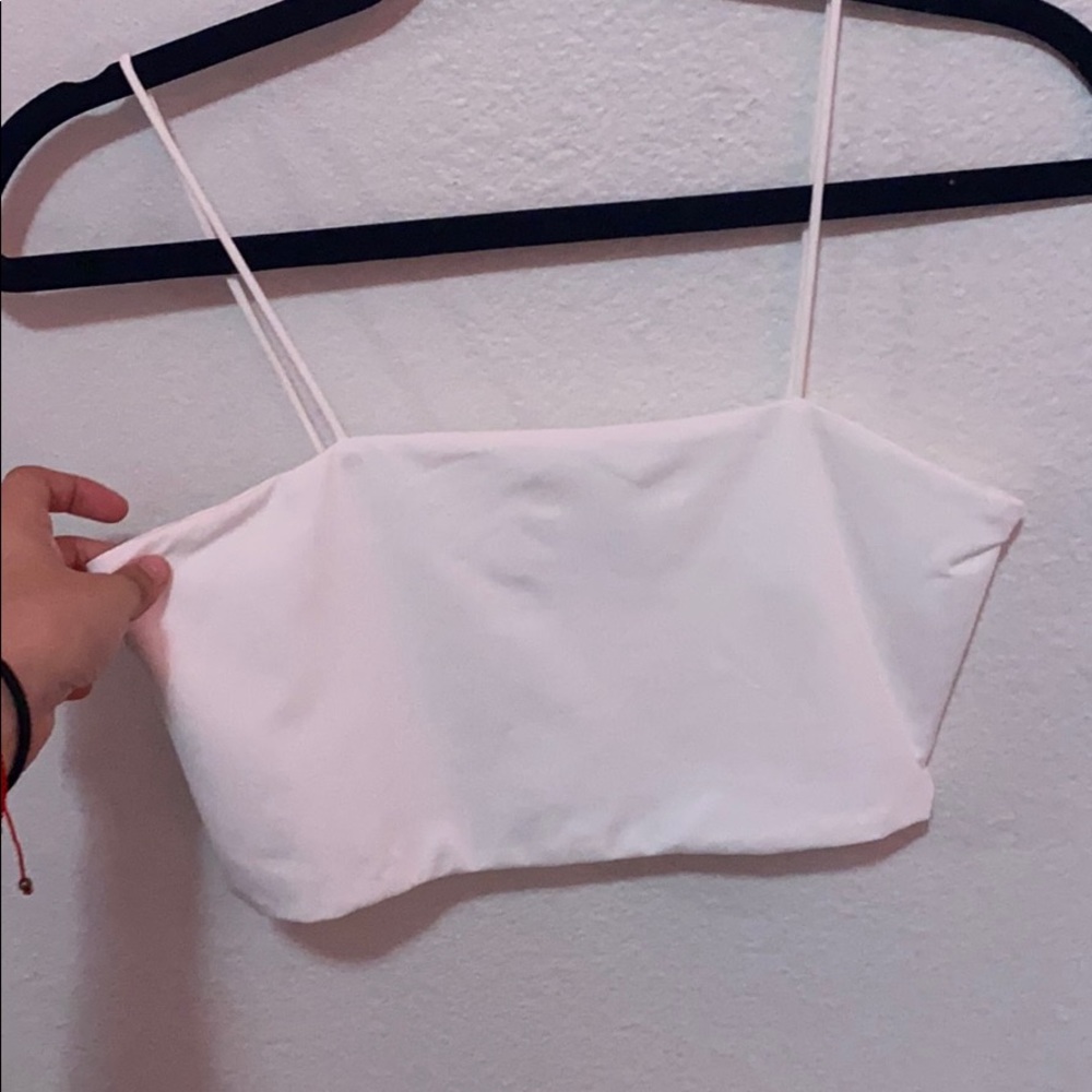 SHEIN white crop tank top